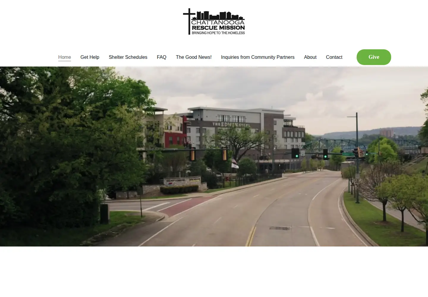 Screenshot of chattanoogarescuemission.org