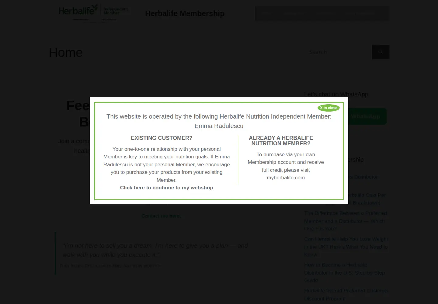 Captured homepage of clubherba.org in the current scan