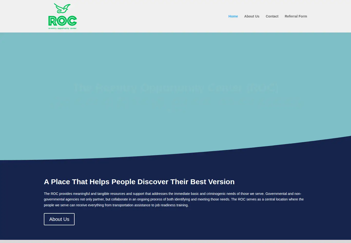 Captured homepage of comoroc.org in the current scan