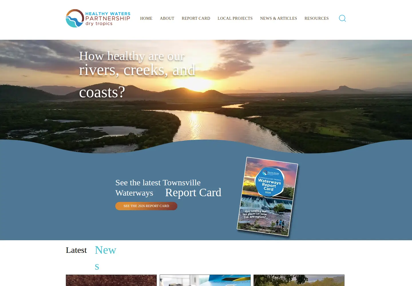 Captured homepage of drytropicshealthywaters.org in the current scan