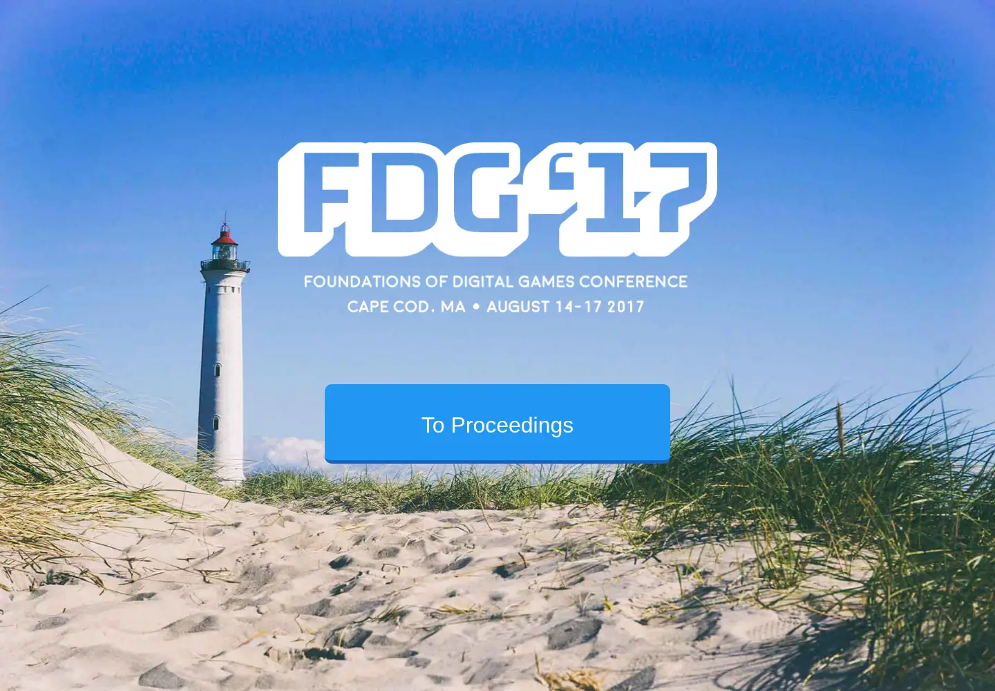 Screenshot of fdg2017.org