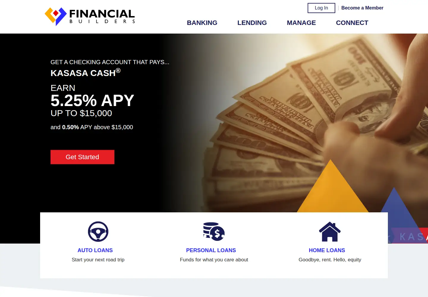 Captured homepage of financialbuilders.org in the current scan