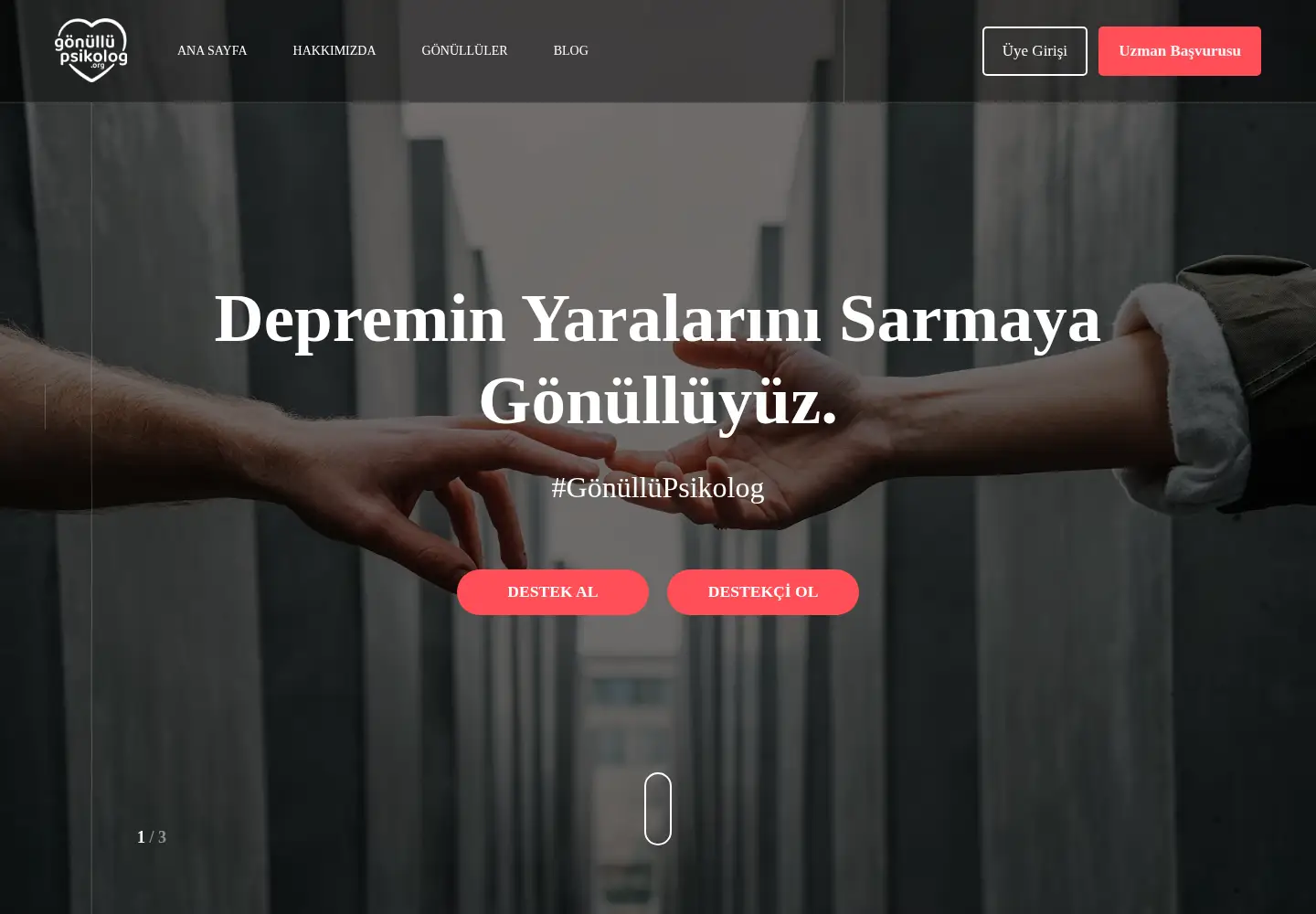 Screenshot of gonullupsikolog.org