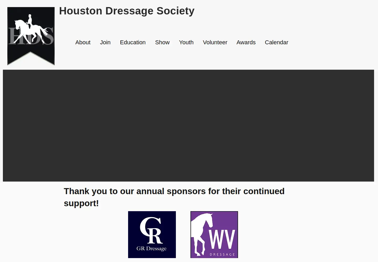 Screenshot of houstondressagesociety.org