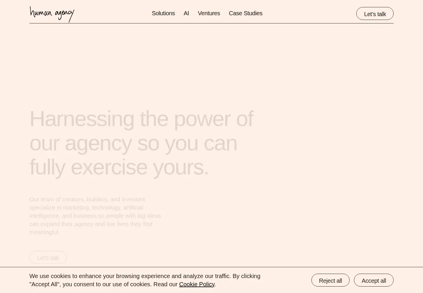 Screenshot of human.org