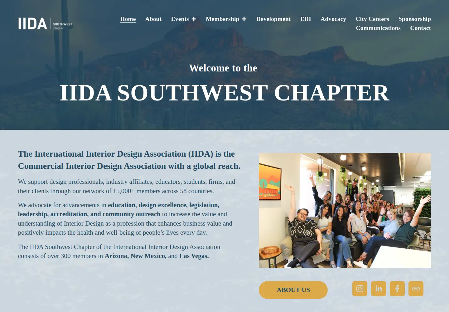 Captured homepage of iidasw.org in the current scan