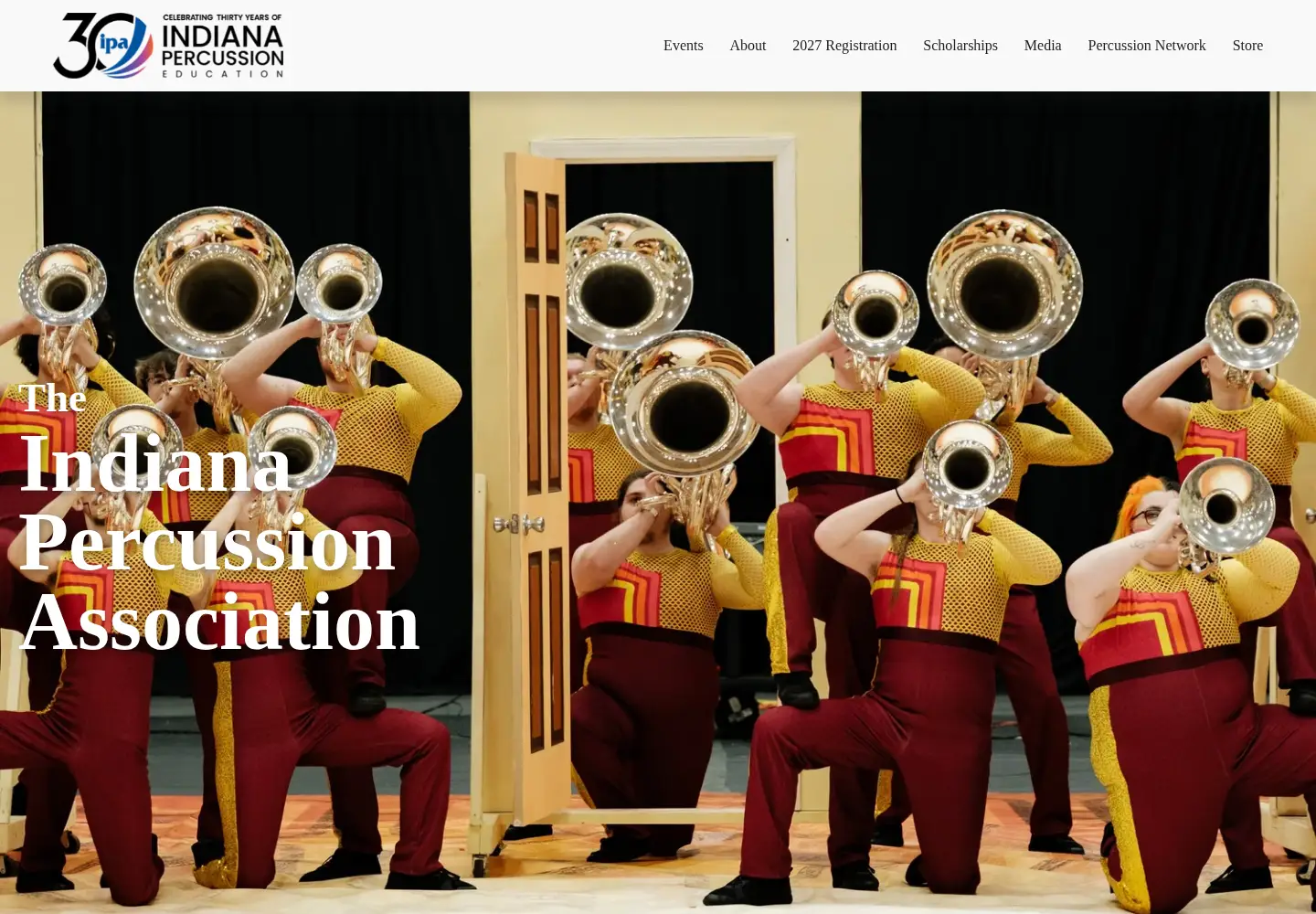 Screenshot of indianapercussion.org