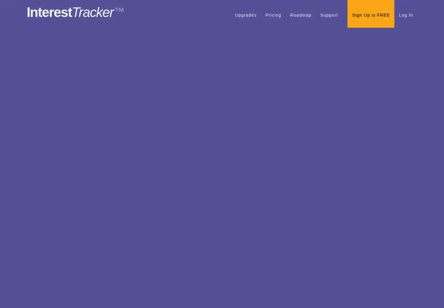 Screenshot of interesttracker.org