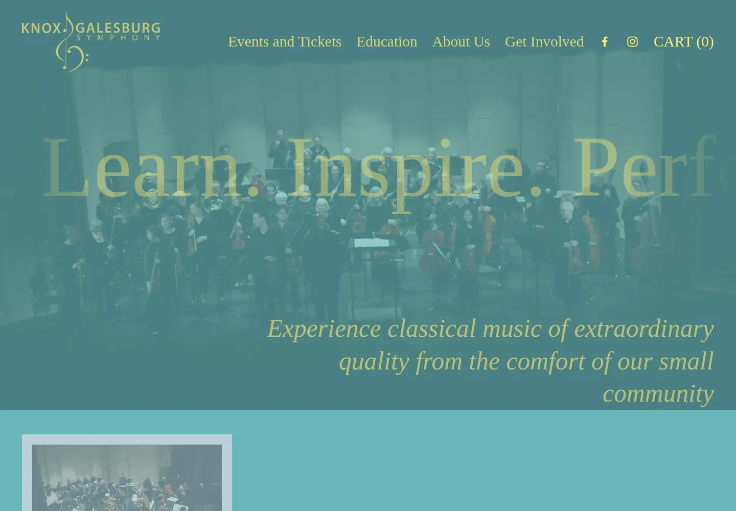 Screenshot of kgsymphony.org