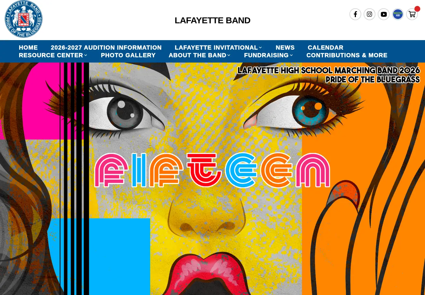 Screenshot of lafayetteband.org
