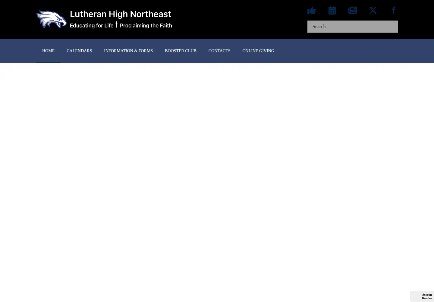 Captured homepage of lhne.org in the current scan