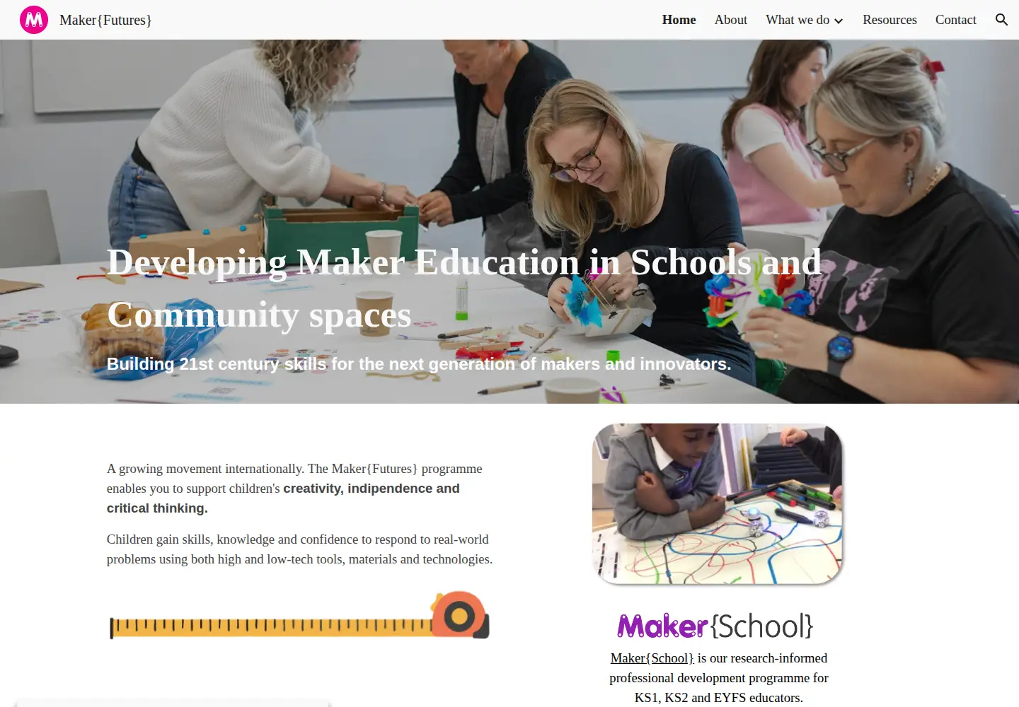Screenshot of makerfutures.org