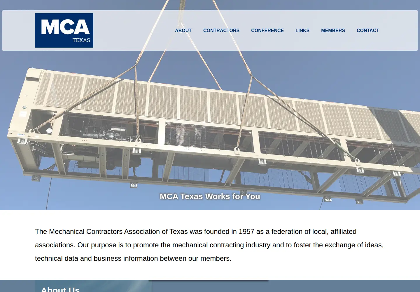 Captured homepage of mcatexas.org in the current scan