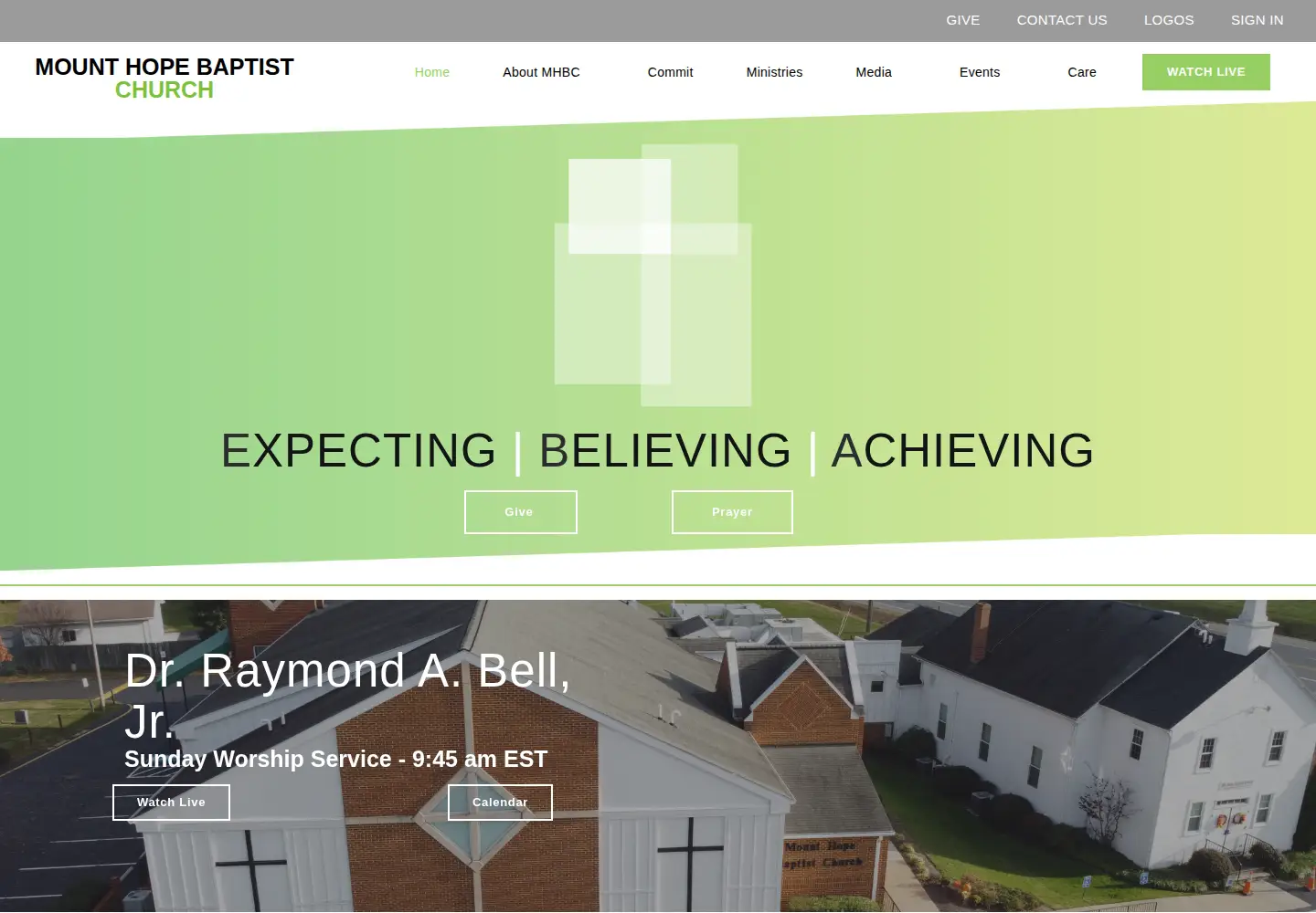 Screenshot of mthopeva.org