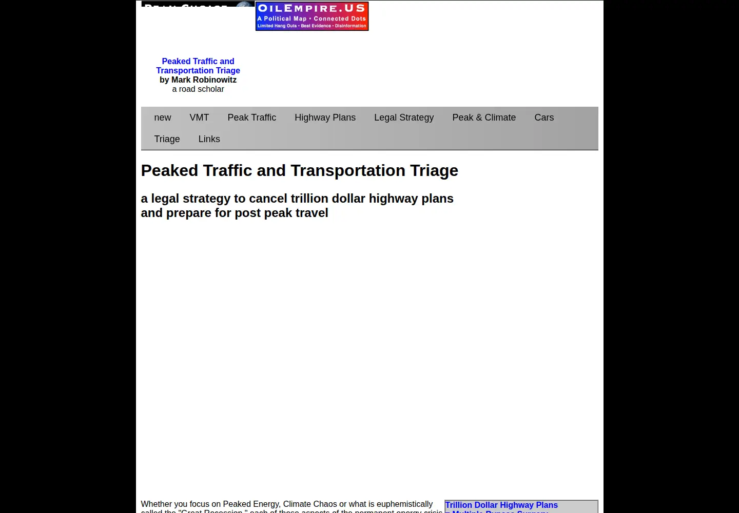 Screenshot of peaktraffic.org
