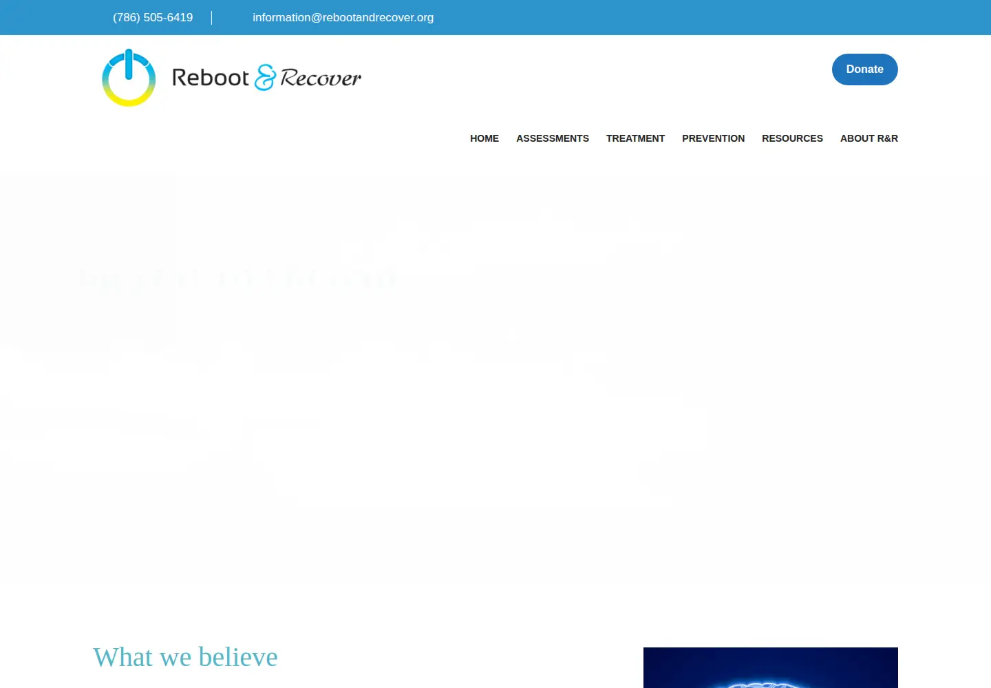 Screenshot of rebootandrecover.org