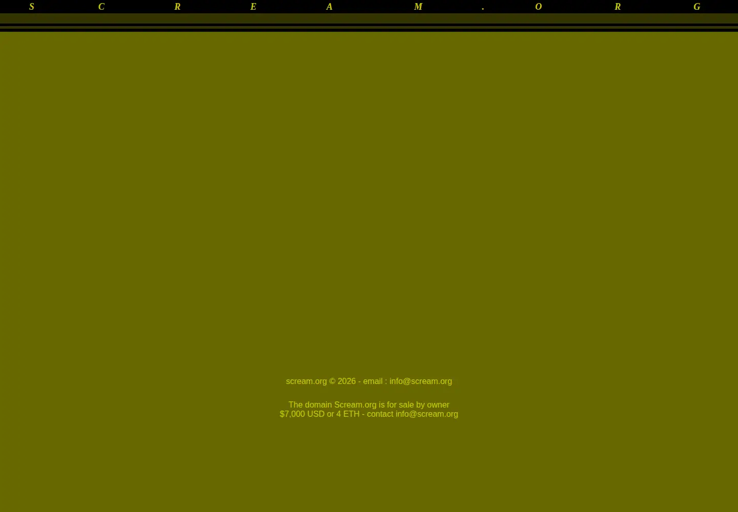 Screenshot of scream.org