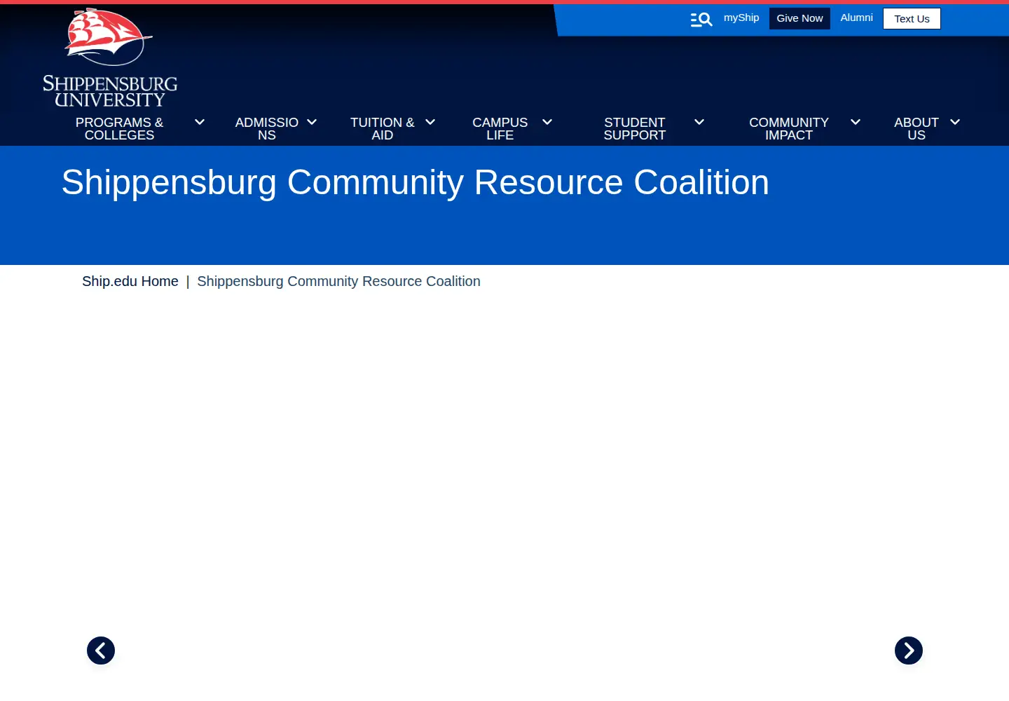 Screenshot of shipresources.org