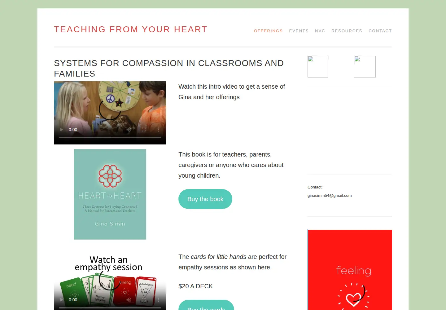 Screenshot of teachingfromyourheart.org