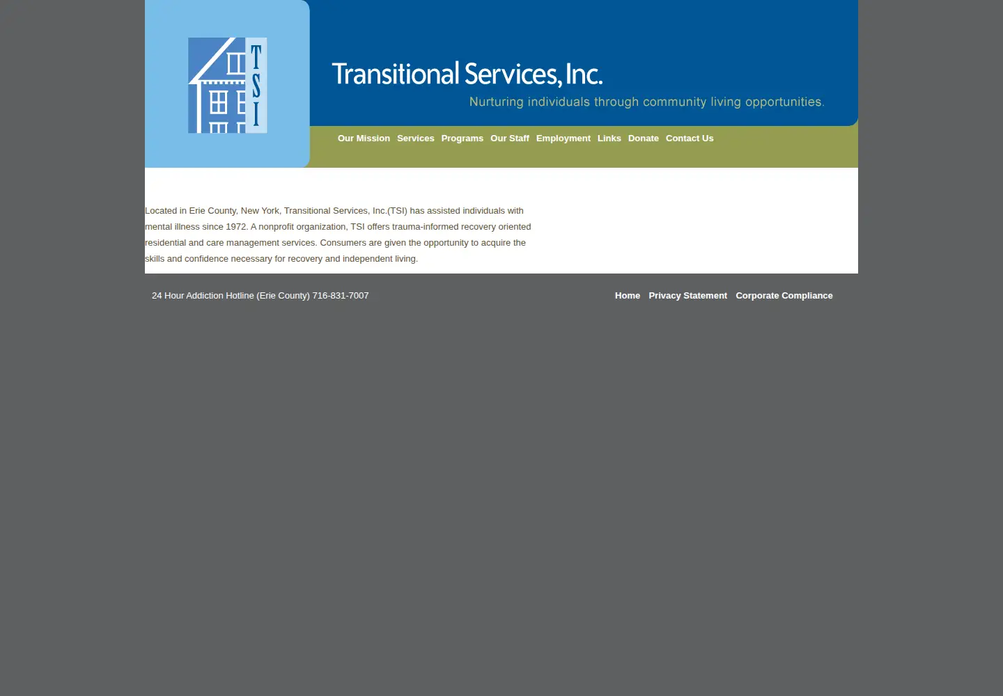 Screenshot of tsiwny.org