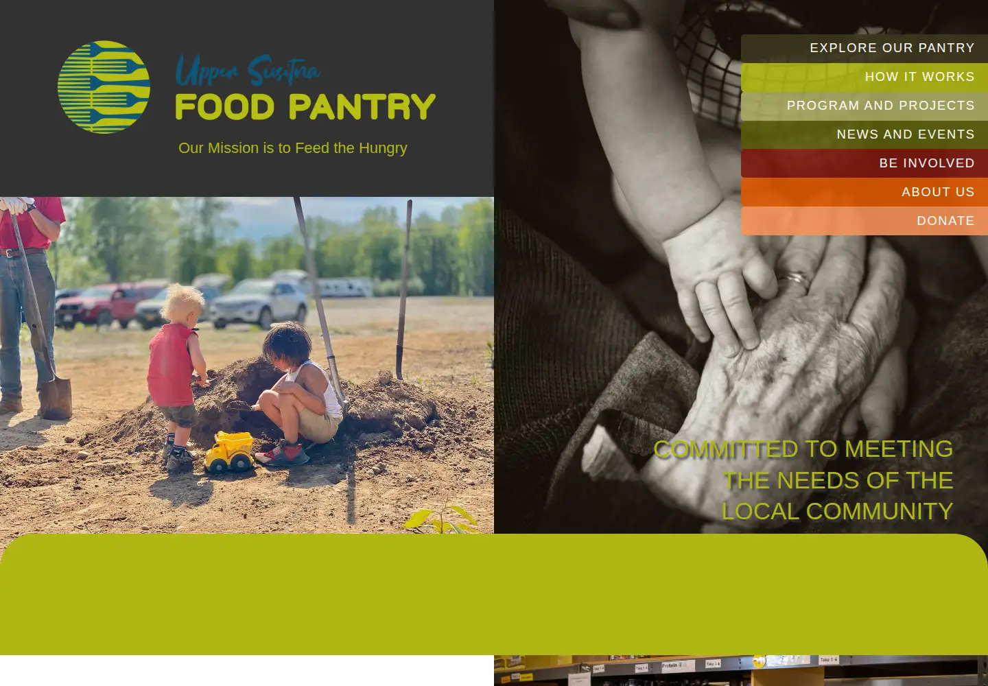 Screenshot of uppersusitnafoodpantry.org