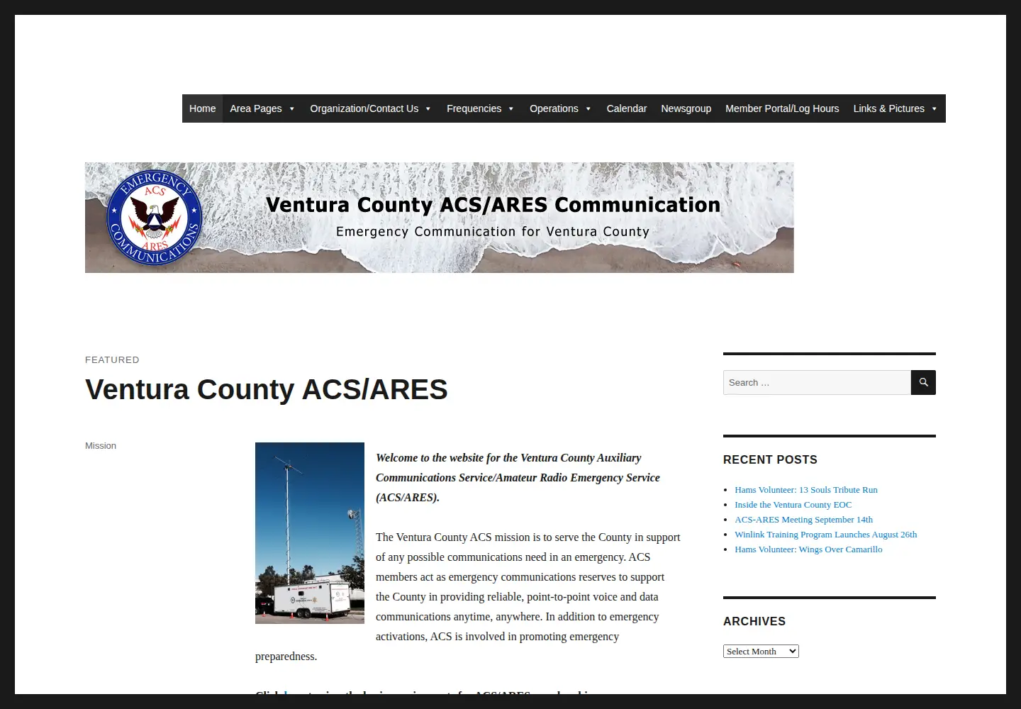 Screenshot of vccomm.org