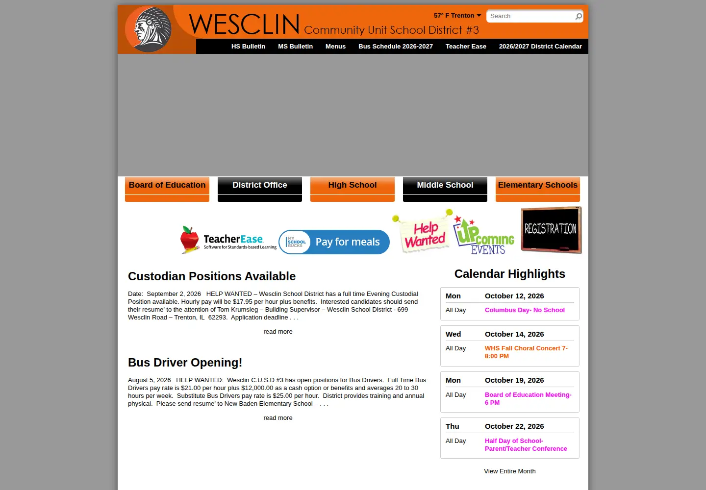 Screenshot of wesclin.org