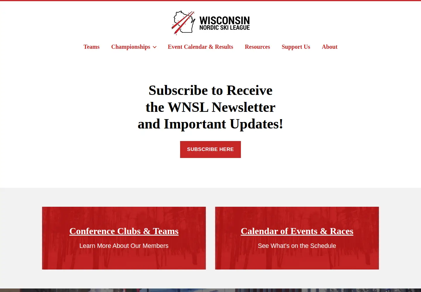 Screenshot of wisconsinxcski.org