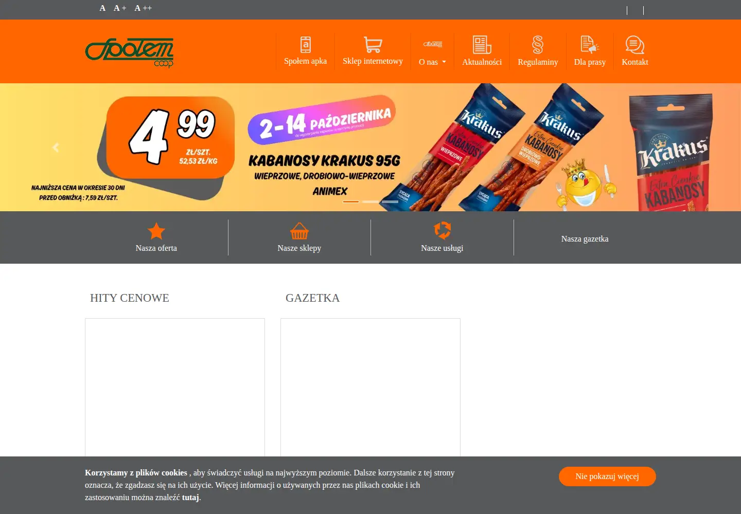 Captured homepage of spolem.szczecin.pl in the current scan
