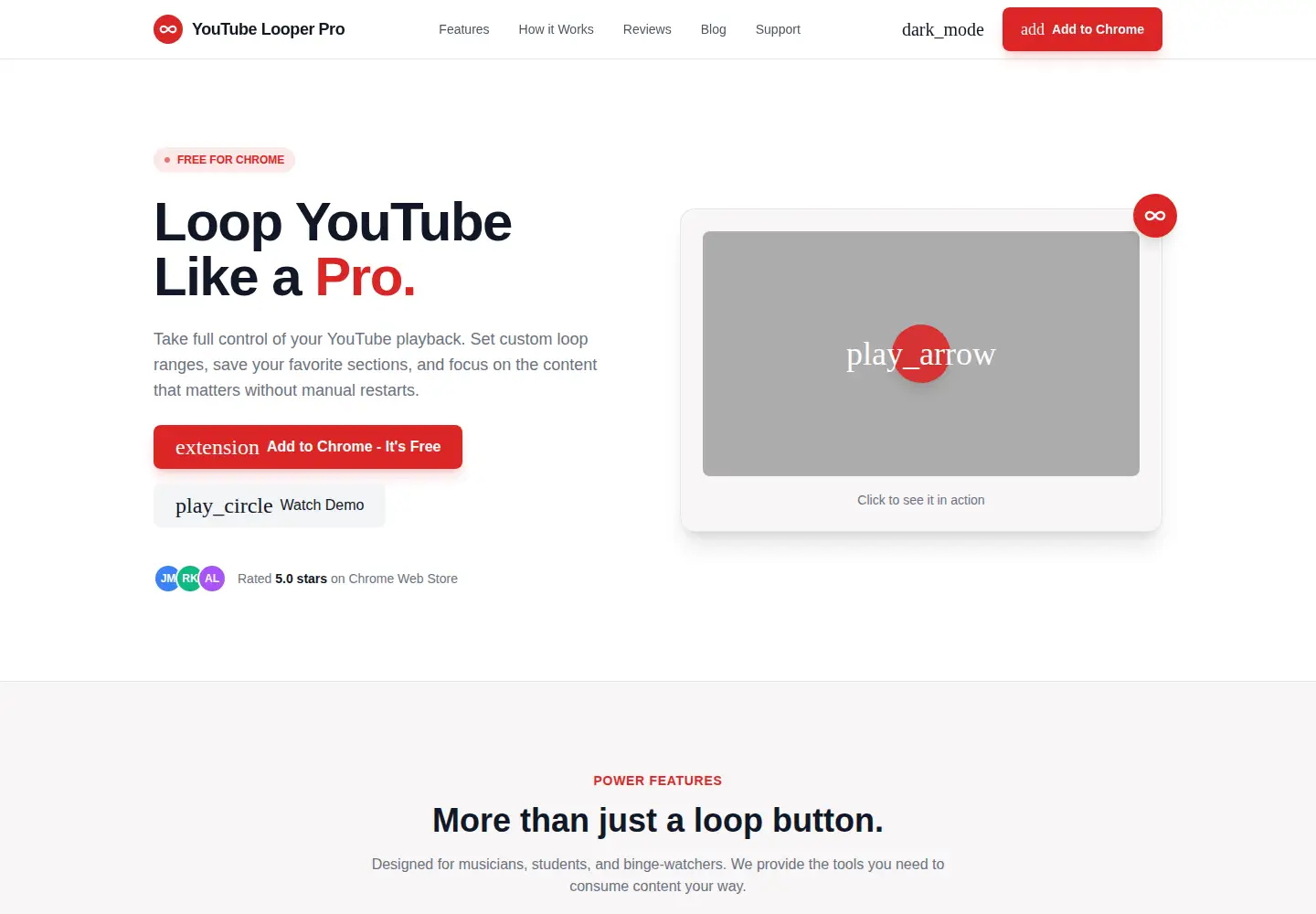 Captured homepage of youtubelooperpro.site in the current scan
