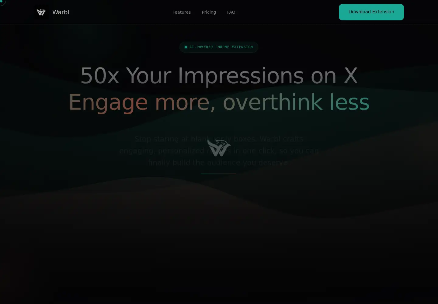 Screenshot of warbl.tw