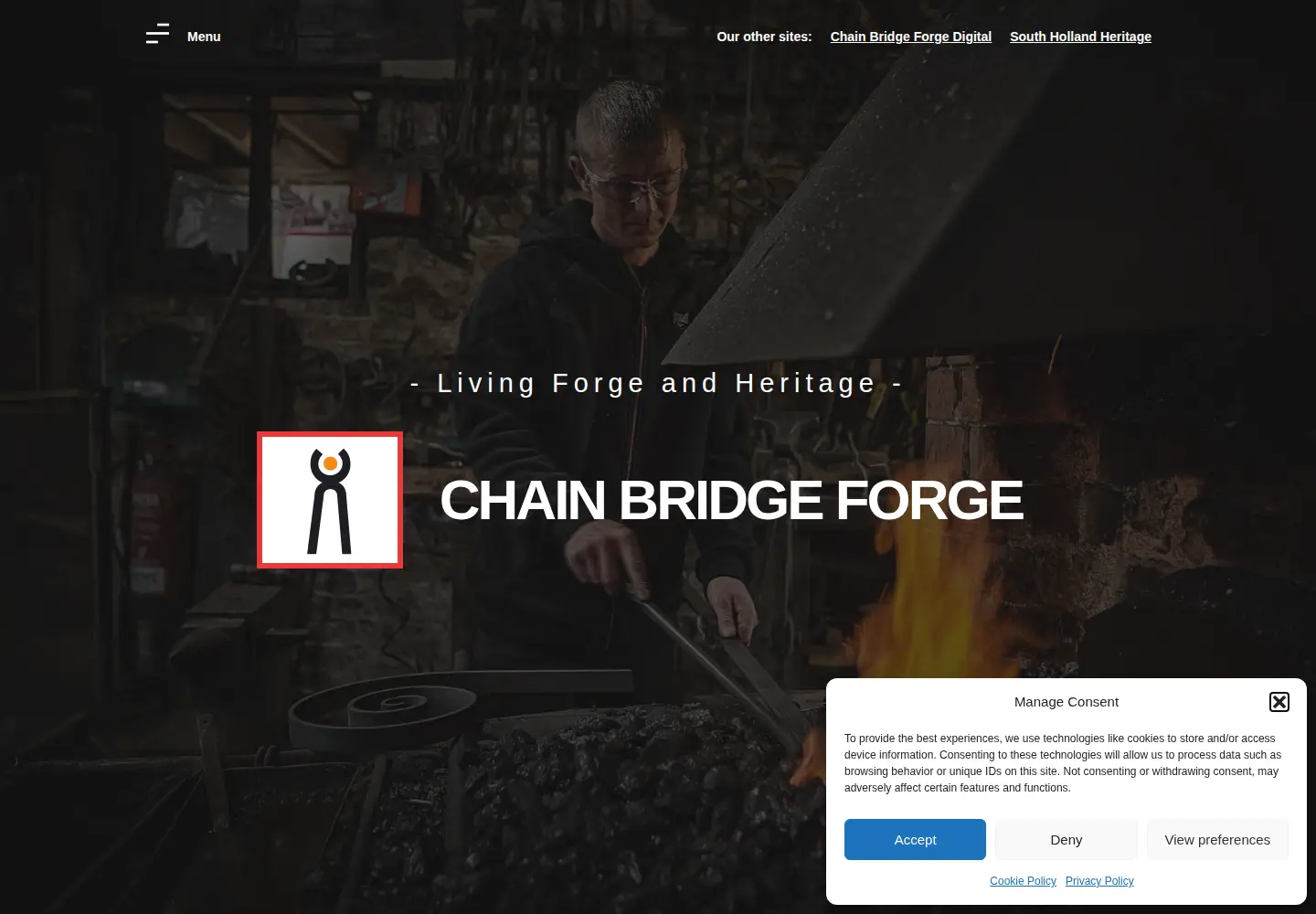 Screenshot of chainbridgeforge.co.uk