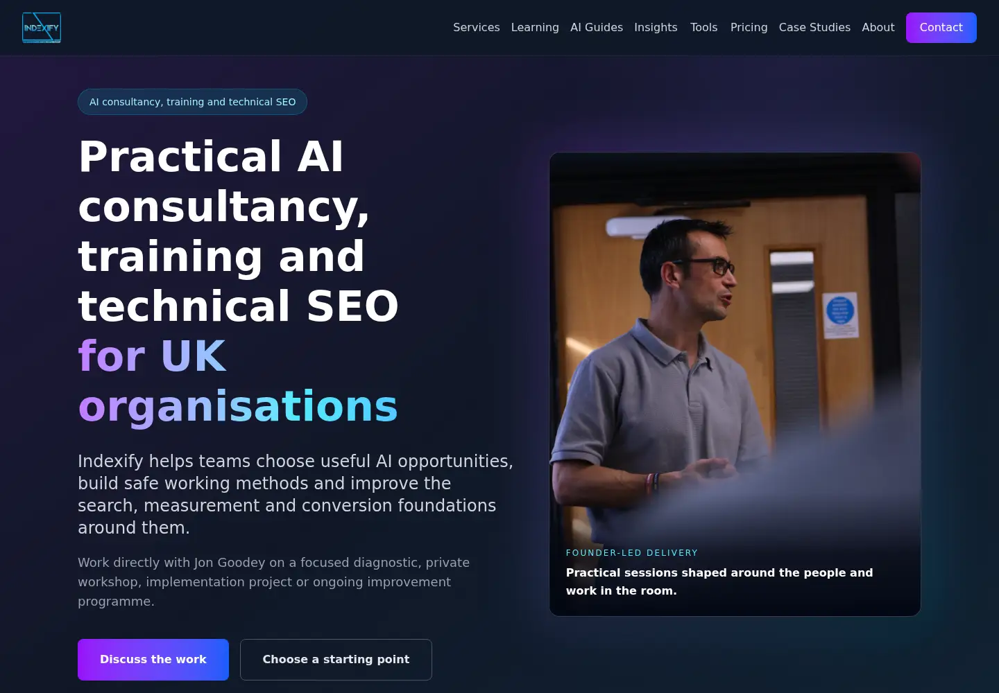 Screenshot of indexify.co.uk