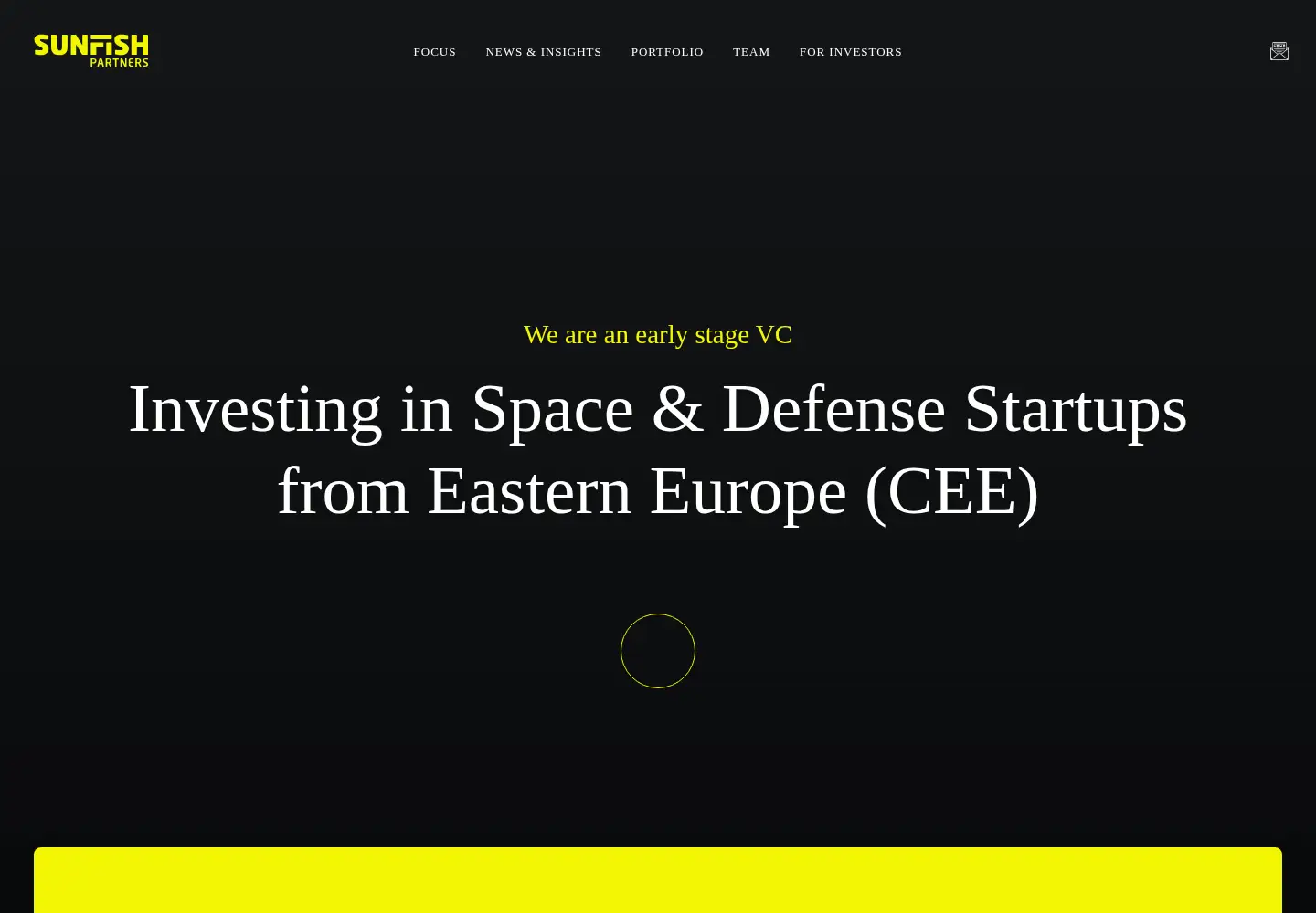 Captured homepage of sunfish.vc in the current scan