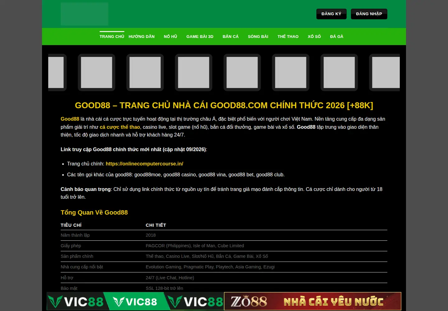 Screenshot of good88.wedding