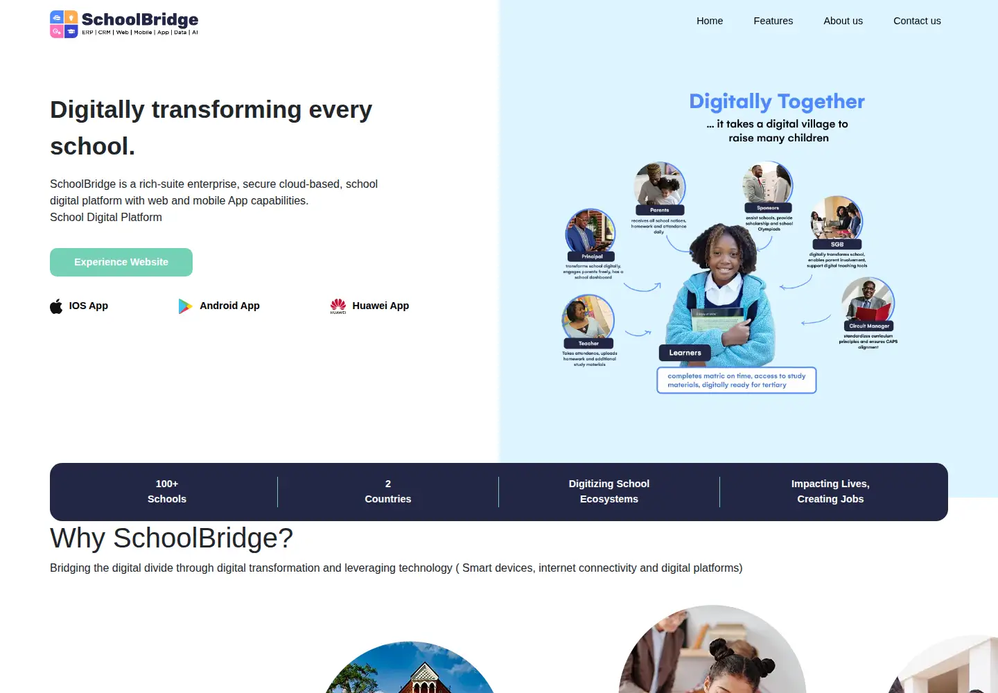 Screenshot of schoolmanagement.co.za