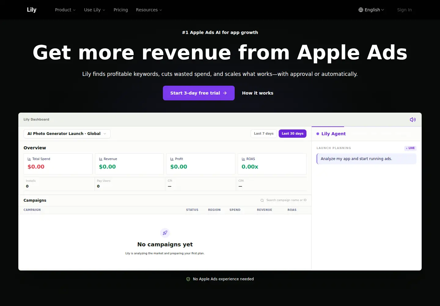 Screenshot of chatlily.ai