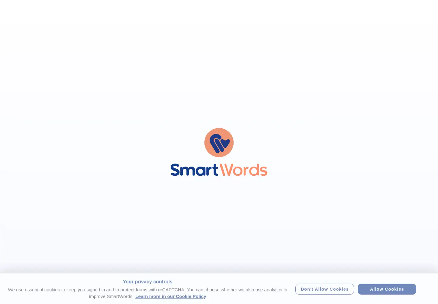Captured homepage of smartwords.ai in the current scan