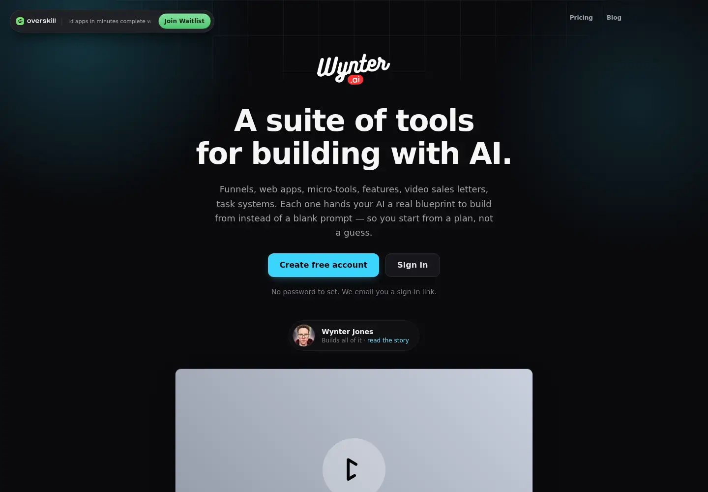 Screenshot of wynter.ai