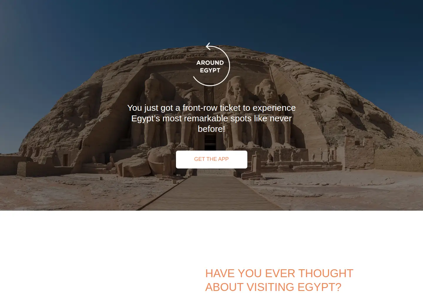 Screenshot of aroundegypt.app