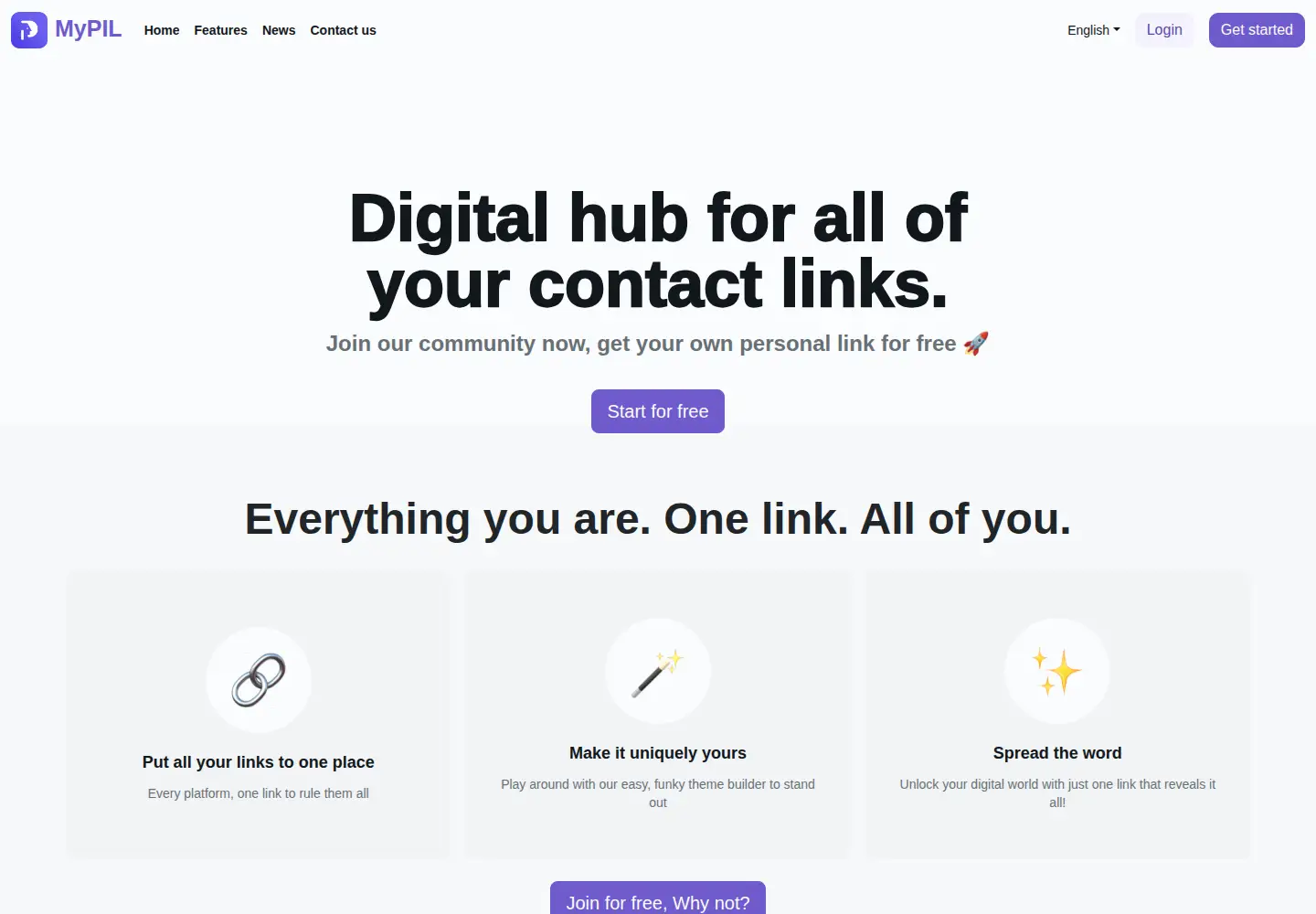 Captured homepage of mypil.app in the current scan