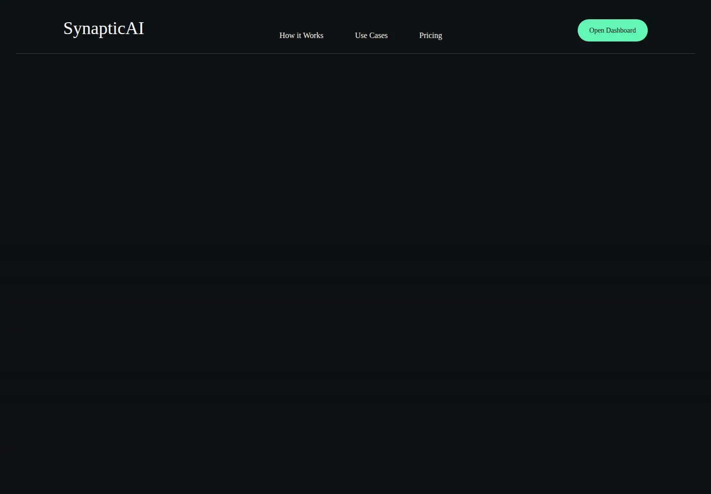 Captured homepage of synapticai.app in the current scan
