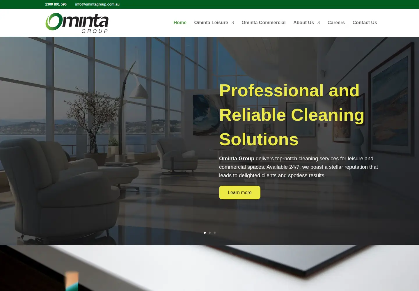 Captured homepage of omintagroup.com.au in the current scan