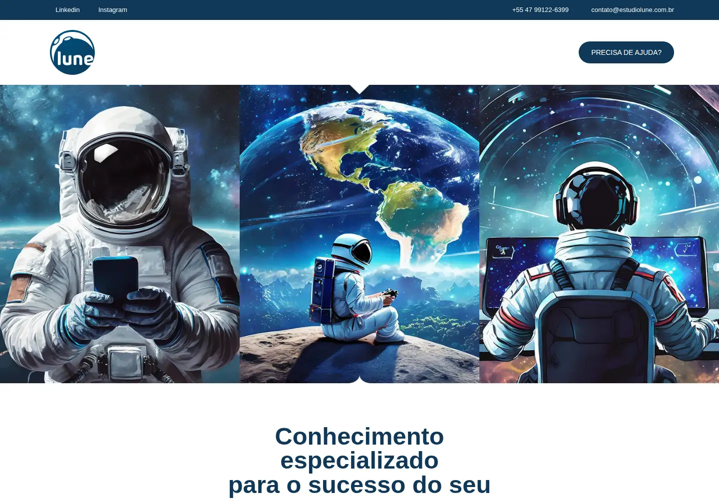 Screenshot of estudiolune.com.br
