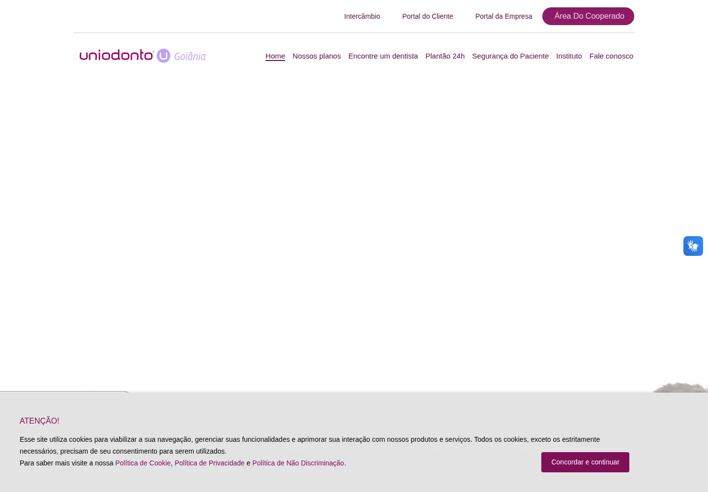 Screenshot of uniodontogoiania.coop.br