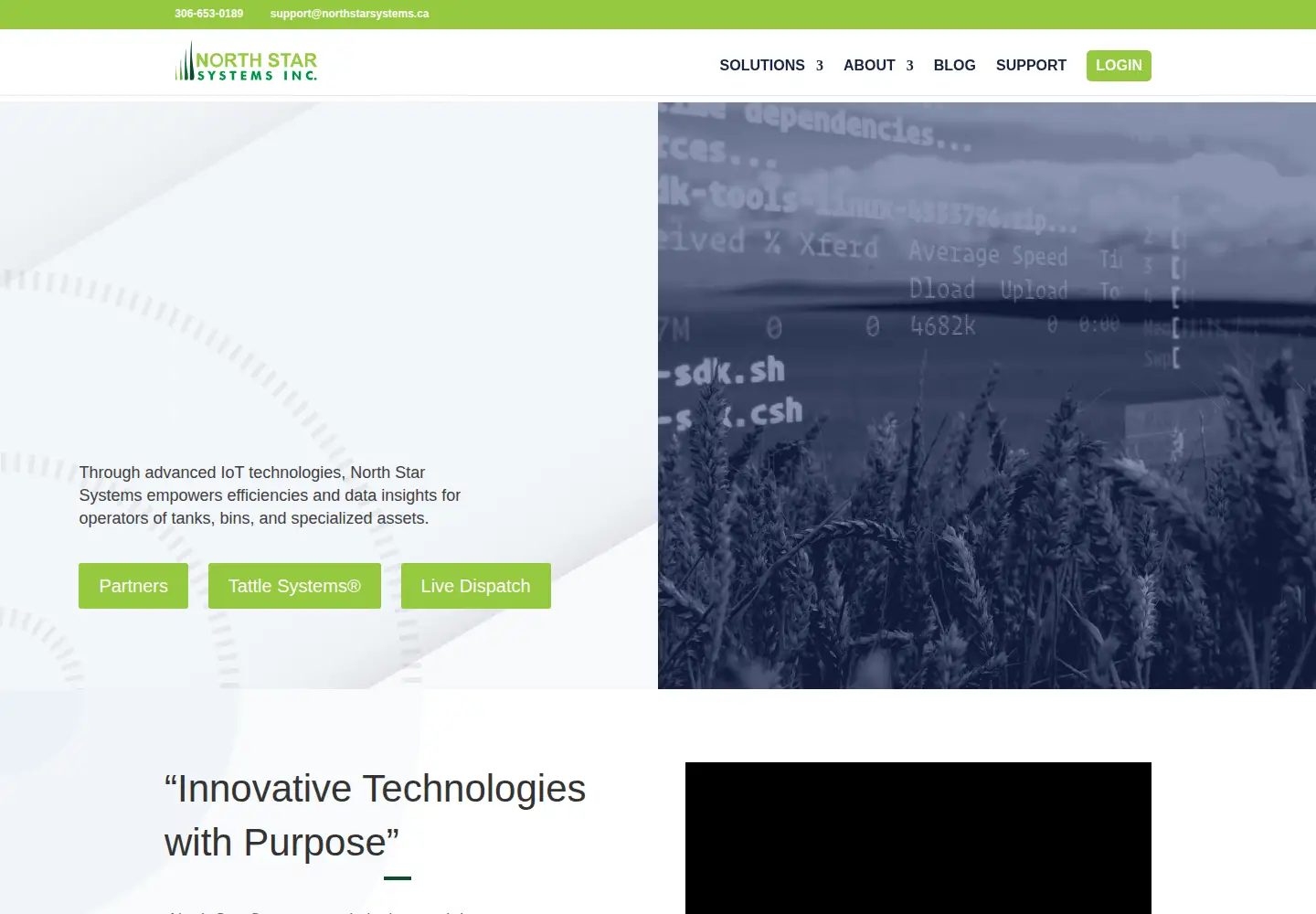 Captured homepage of northstarsystems.ca in the current scan