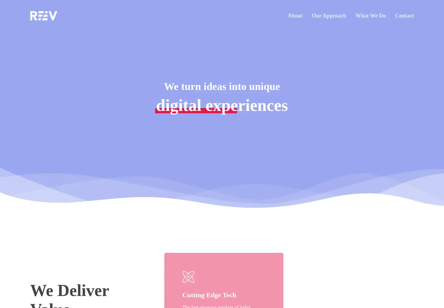 Captured homepage of reev.ca in the current scan