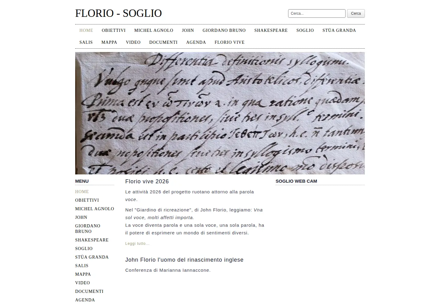 Captured homepage of florio-soglio.ch in the current scan
