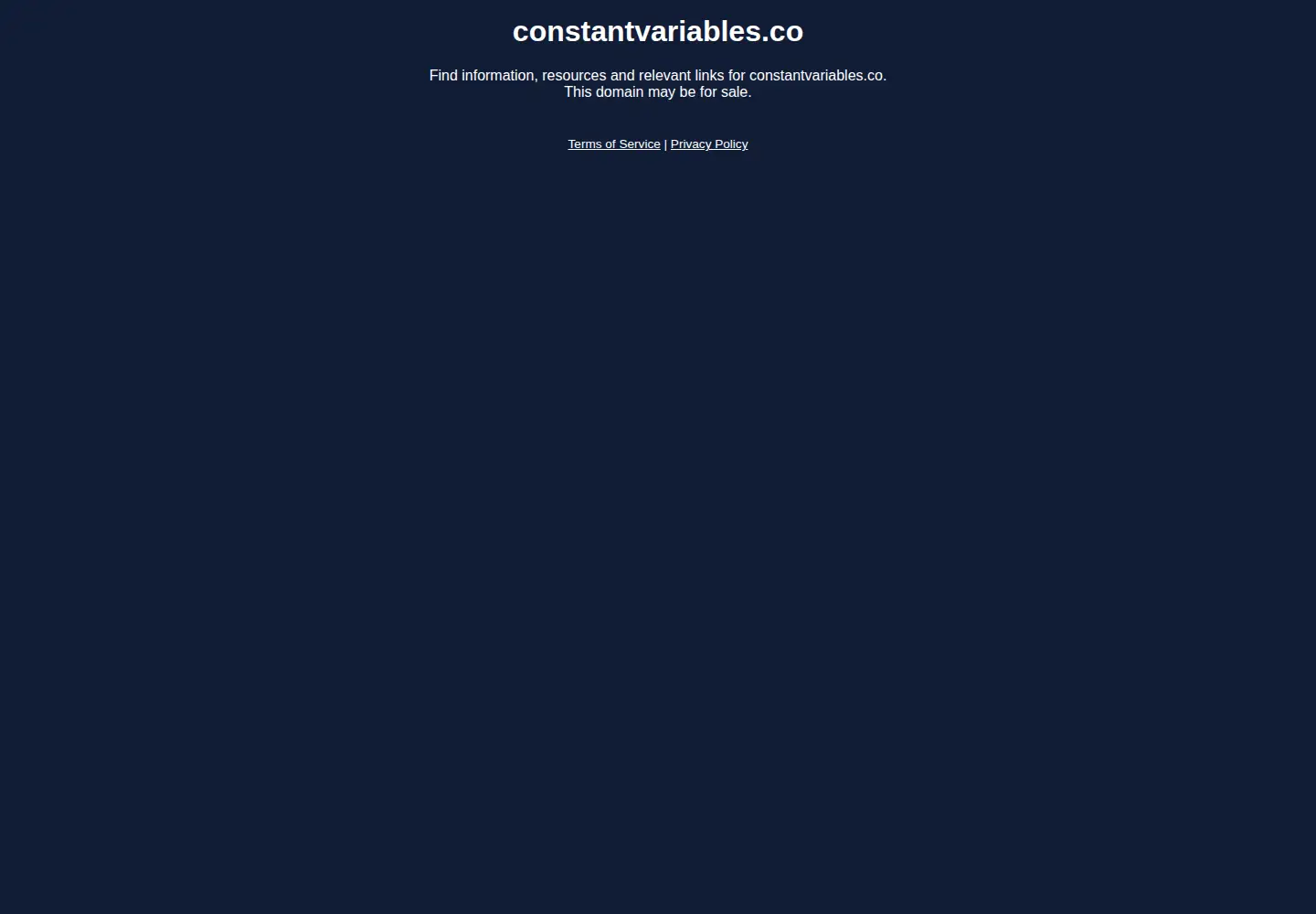 Screenshot of constantvariables.co