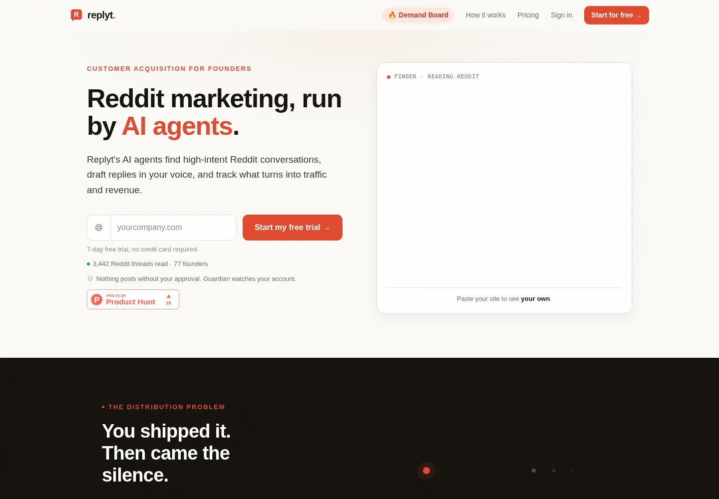 Screenshot of replyt.co